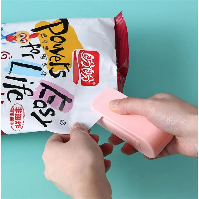 Draagbare Tas Clips Heat Sealer Plastic Verpakkingen Opbergtas Houder Mini Sealer Handige Sticker Sealer Voedsel Snacks Keuken Gadgets