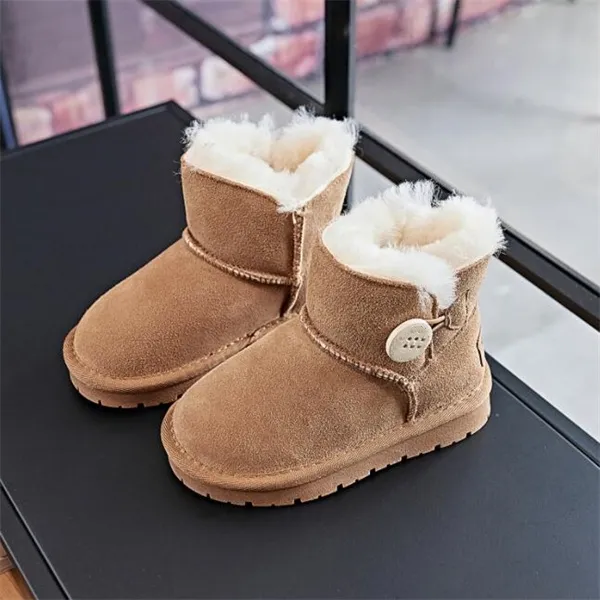 Botas de neve das crianças inverno novo menino quente mais botas de veludo sapatos de algodão menina engrossado botas de algodão do bebê