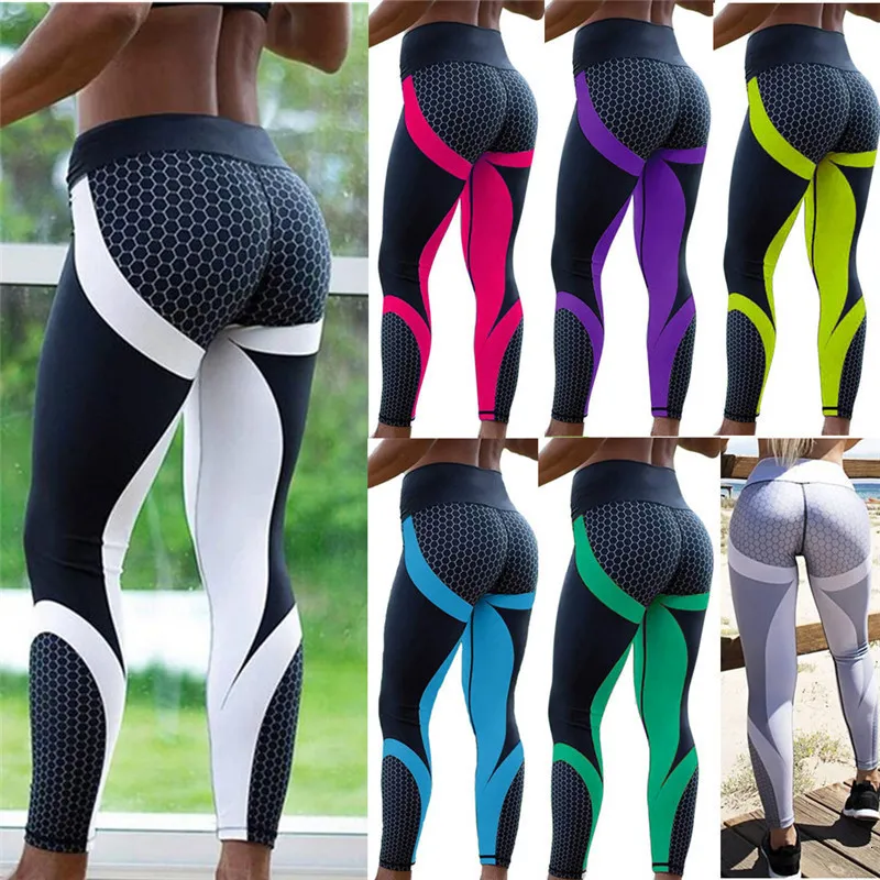 Stroje jogi drukowane spodnie Kobiety Posyp Profesjonalny bieg na siłowni fitness Sport Leggins