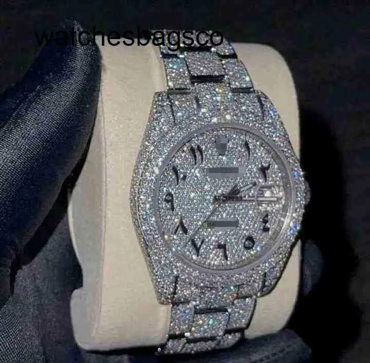 Designer Diamond Watches VVS Orologi da polso 2022 La personalizzazione dell'orologio con diamanti in pietra Mosang può superare il movimento meccanico automatico da uomo impermeabile