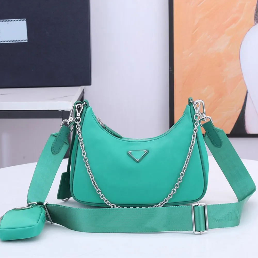 Tasarımcı Çanta Crossbody Bag Omuz Çanta Çanta Tasarımcı Kadın Çanta Lüks Çanta Tasarımcı Çanta Naylon Çanta Kadınlar İçin Çanta Çantaları Küçük Çanta Yüksek Kaliteli Zincir Çanta Yeşil.