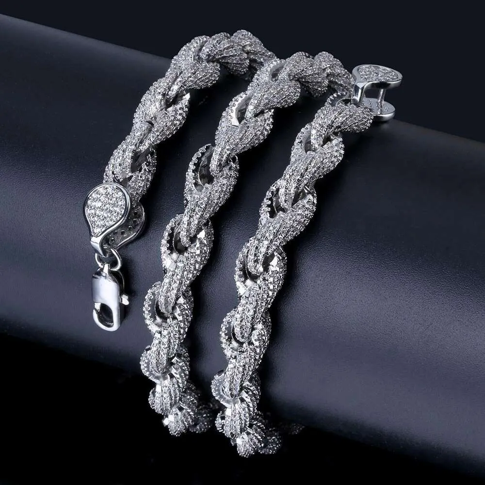 hip hop iced out jewellery cz zircon stone twisted spiral cuban link chain real gold plated cuban chain rapper for man