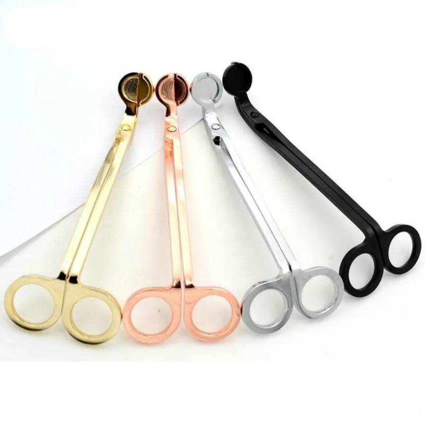 Stainless Steel Snuffers Candle Wick Trimmer Rose Gold Candle Scissors Cutter Candle Wick Trimmer Oil Lamp Trim scissor 12 LL