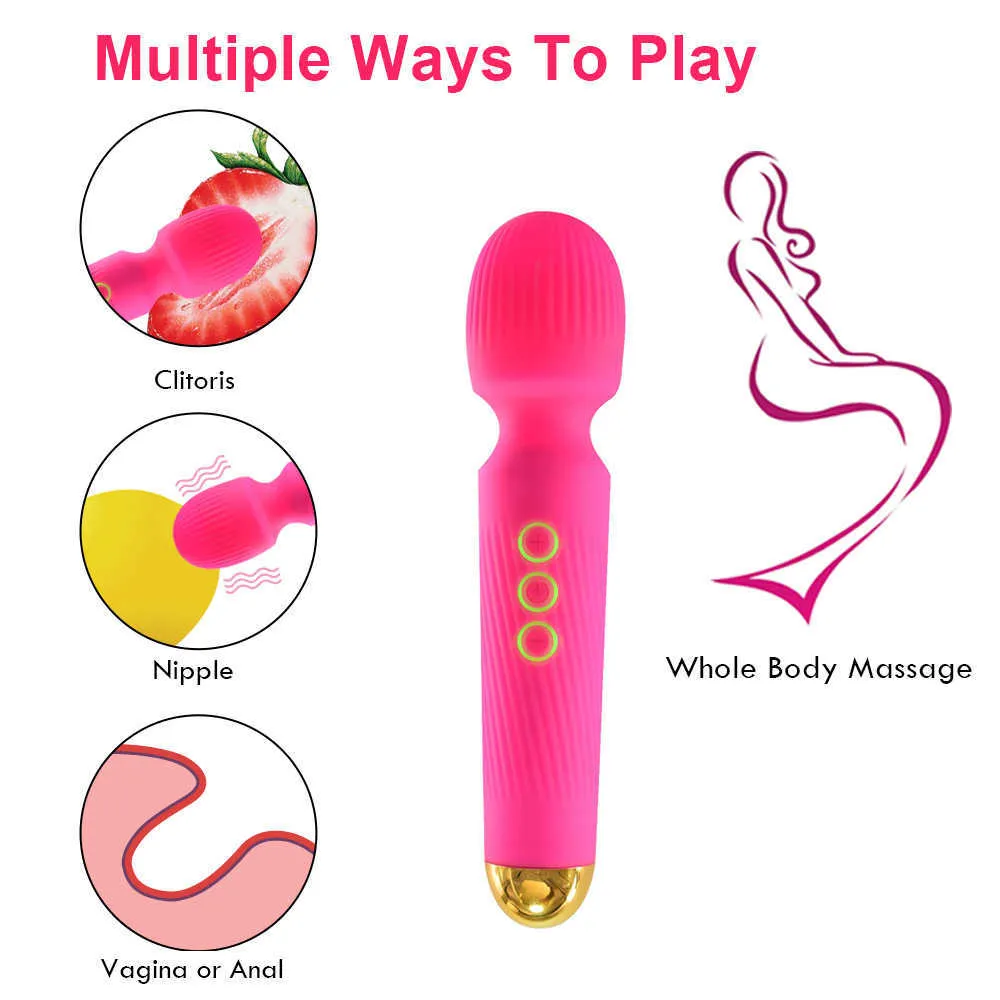 Neue Zauberstab Klitoris Klitoris Stimulator Spielzeug Paar Vibrator Sex Werkzeuge Multi Frequenz Weibliche_voghion.com