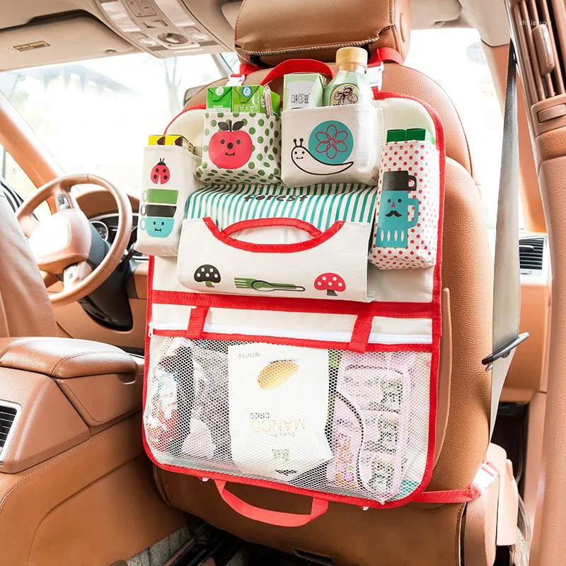 Storage Bags Cartoon Car Bag Seat Back Hang Organizer Baby Product Stowing Tidying Automobile Interior Accessories