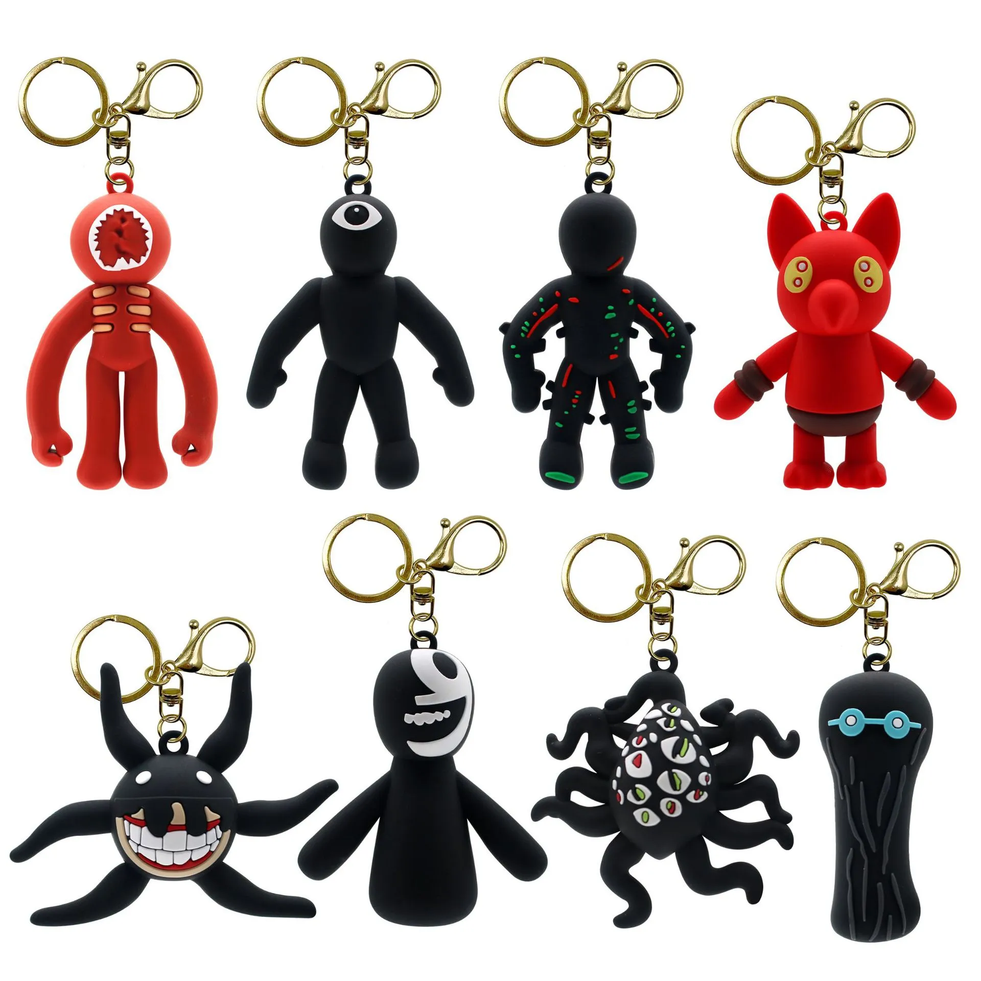 Roblox Figure PVC Soft Plastic Alien Keychain Escape Door Drop