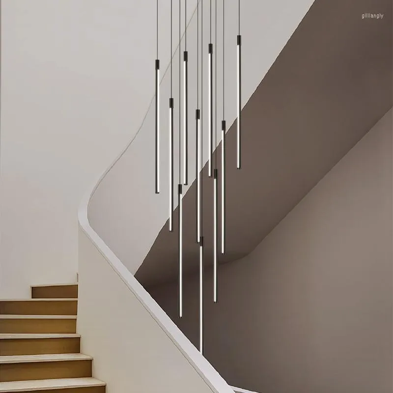 Lustres lustre de branche moderne Jed longue ligne Villa salon décoratif salle à manger maison escalier