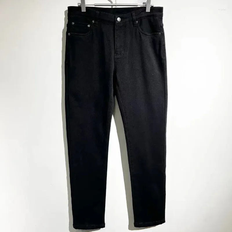 Jeans pour hommes 2023ss TF Simple Vintage Washed Black Y2K Pantalon Pantalon de survêtement décontracté Hommes Pantalons Streetwear Vêtements Vêtements High Street