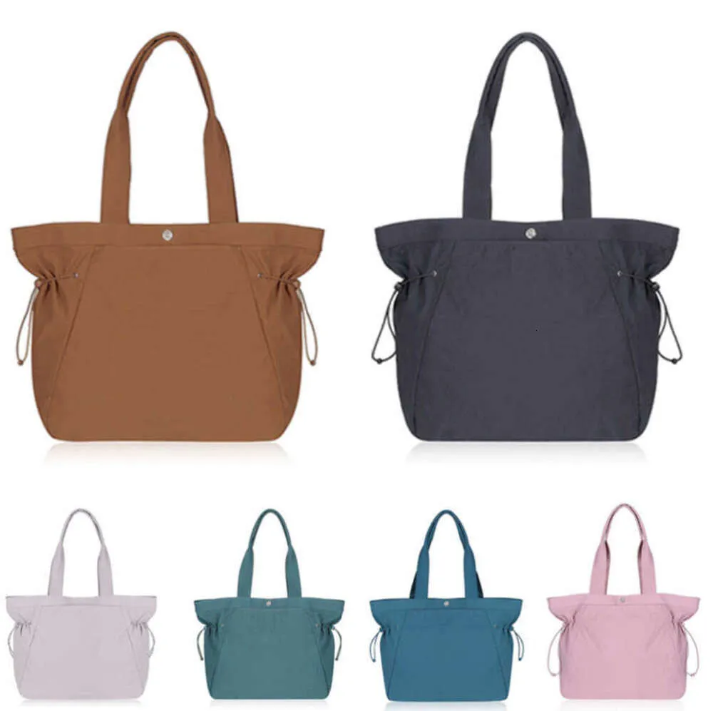 lulul emen femmes Side Cinch Shopping Bag Sports de plein air Une épaule Sac fourre-tout en nylon Sacs de plage bagages Voyage Sacs à main bandoulière pochette sac à main fcx