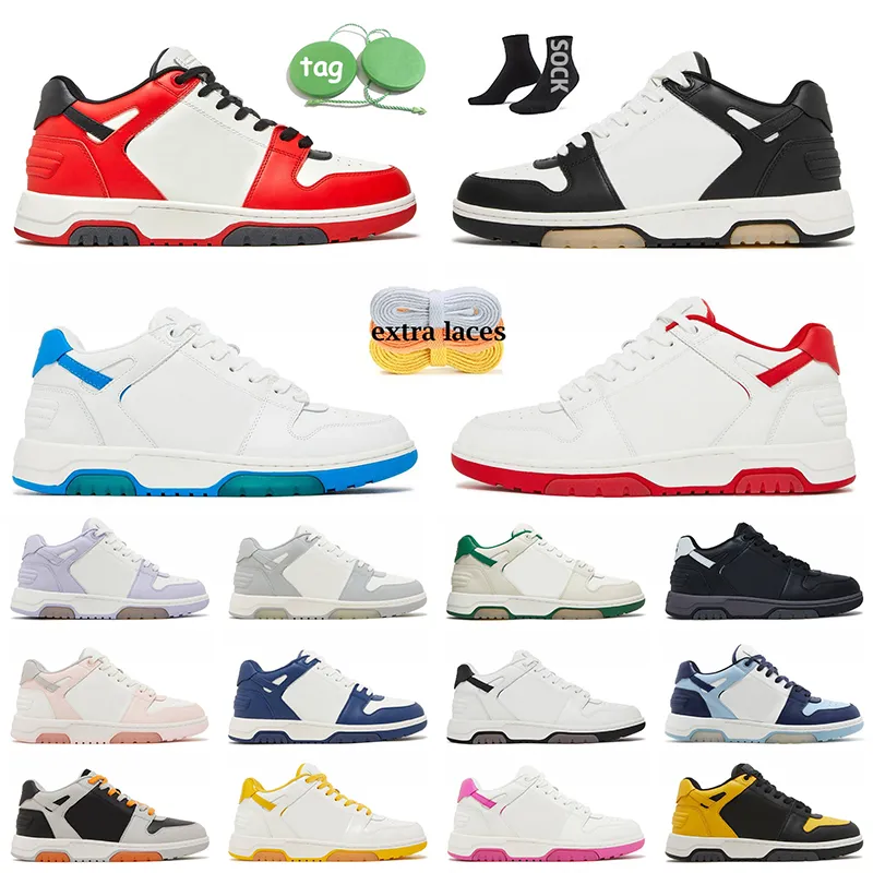 Designer Shoes White Low Out Of Office Sneaker Kadın ayakkabıları, erkek Arrows Motif Calf Leather Pink Foam Ooo Lows Panda Runners Platform Trainers