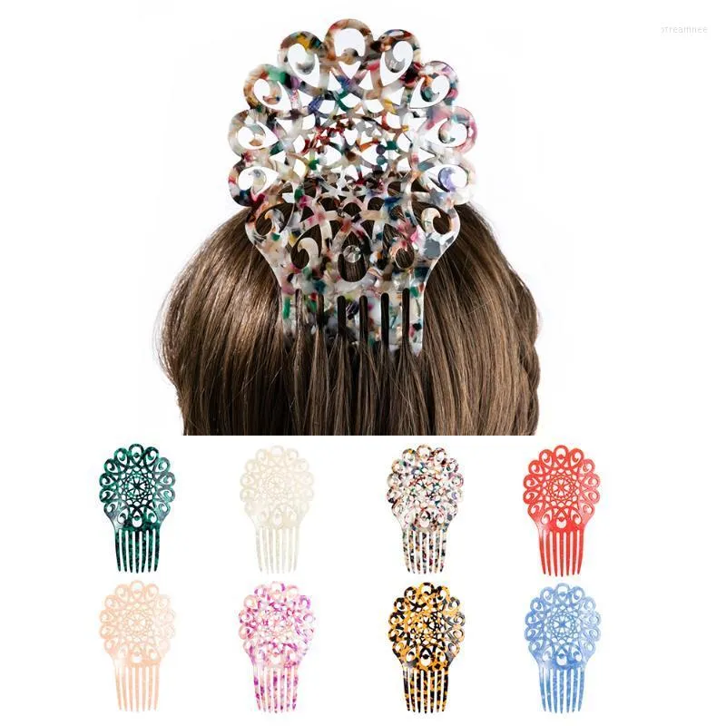 Pinces à cheveux Barrettes Peignes vintage Accessoires en acétate coloré Faux écaille de tortue Femmes Danseuses de flamenco Coiffes BijouxHair Stre22