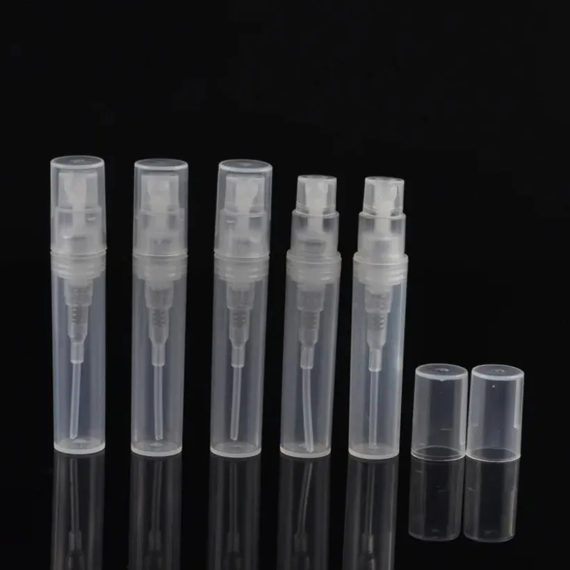 3ml Atomizer Empty Clear Plastic Bottle Spray Refillable Fragrance Perfume Scent Sample Bottle for Travel Party Makeup