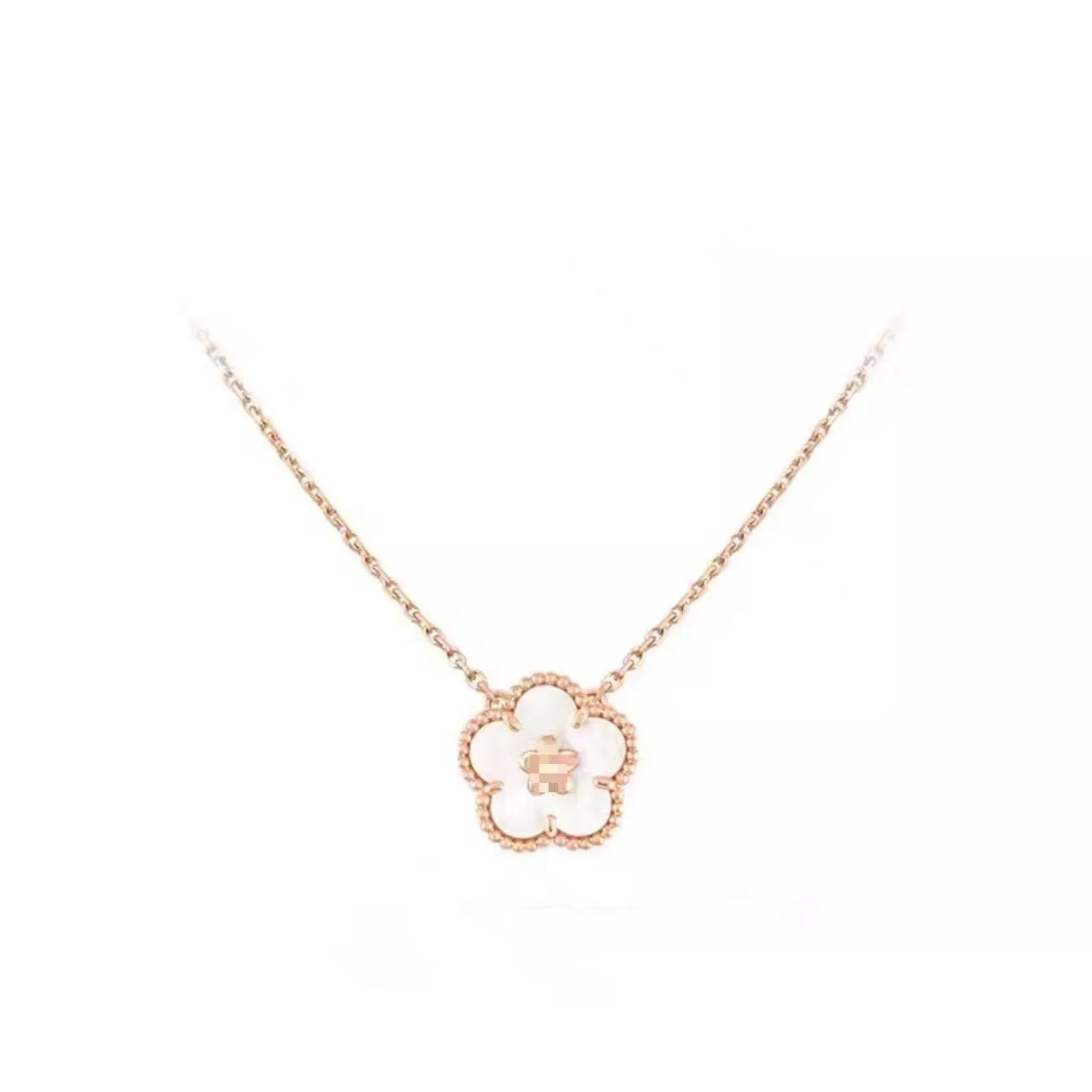 Pulseira de flor de ameixa botânica INS Designer 18K ouro feminino colar/brincos com pingente de flor de ameixa, clube de presente de noiva conjunto de joias de 3 peças