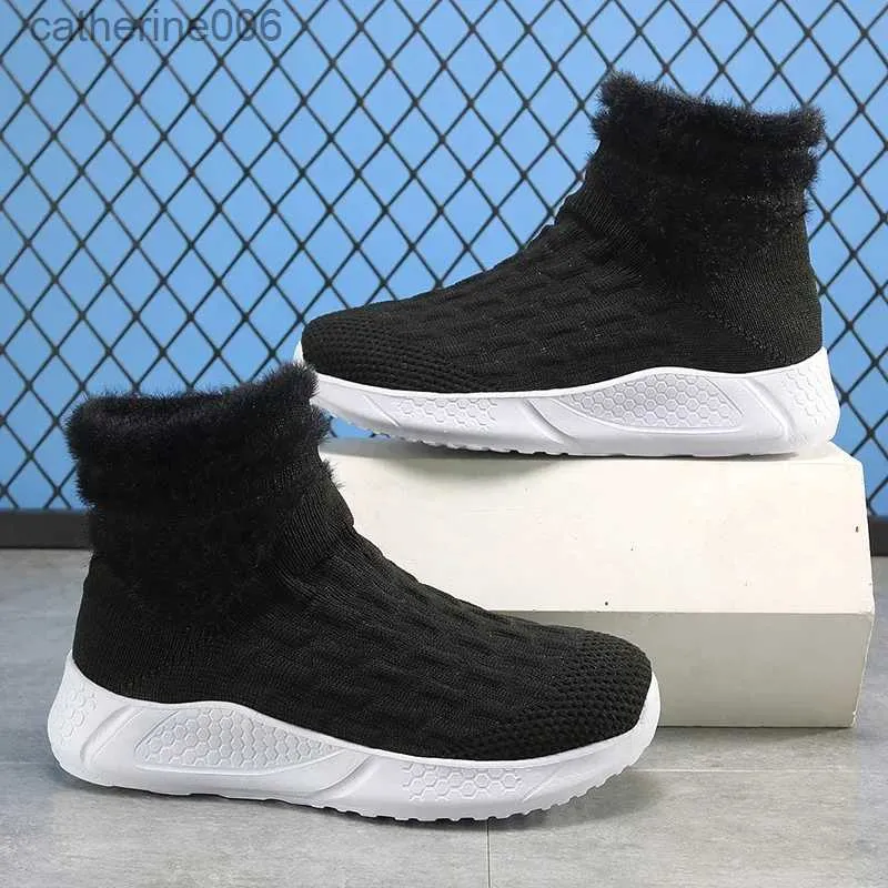 Sneakers Winter Kinderen Sok Schoenen Jongens Sneakers Mode Warme Pluche Laarzen Schoenen Kinderen Casual Sneaker Katoen Sportschoenen voor Meisje TenisL231106