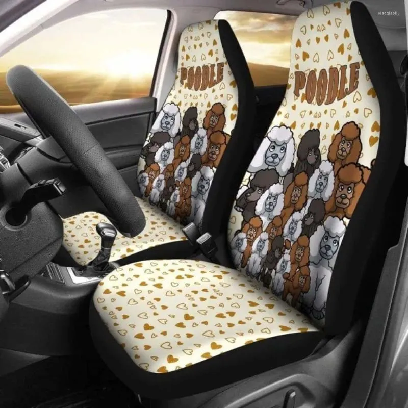 Car Seat Covers Poodle 16 Pack Of 2 Universal Front Protective Cover