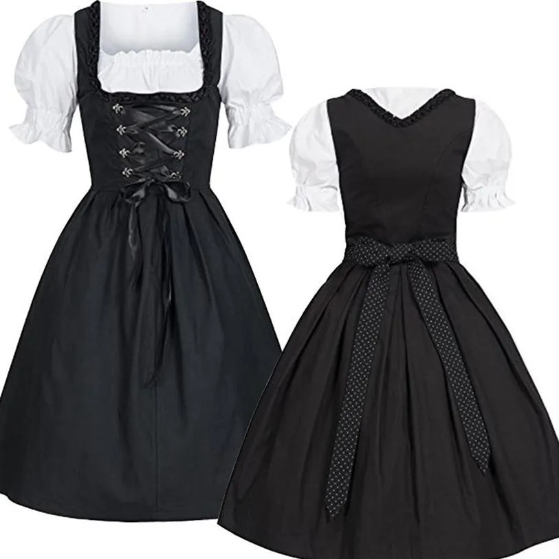 Kostymtillbehör xxxxxl xxxxl plus size kvinnors tyska dirndl klänning traditionell bayersk ölflicka oktoberfest kostymer fo288y