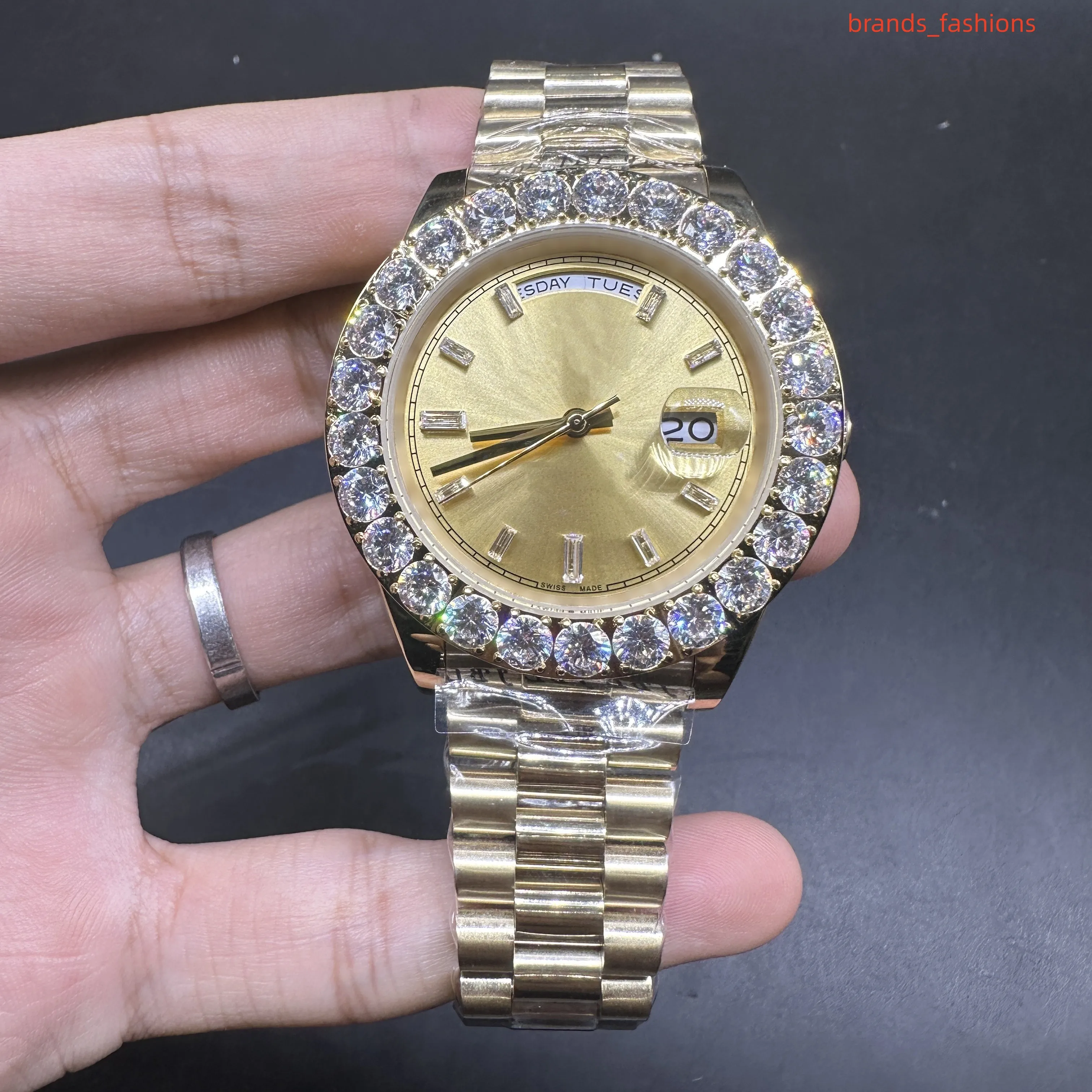 Luxury Steel Diver Male Automatic Clock Mens Mechanical Gold Watch Waterproof Date Watches