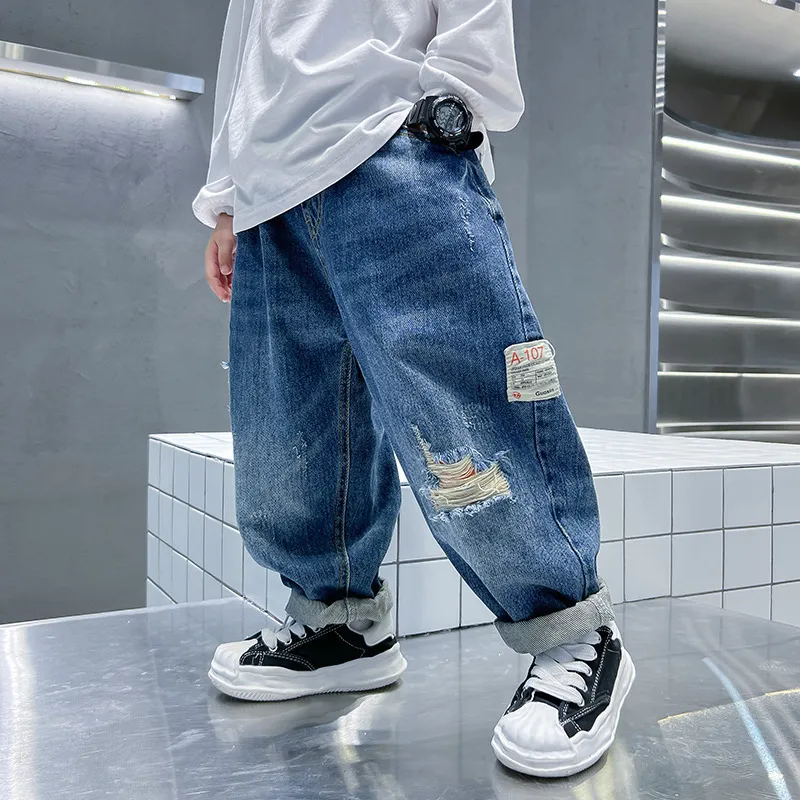 Save Big on Bulk Childrens' Jeans Jeans Kids Jeans Pants Baby Boys Casual  Clothes Jeans Trousers Toddler Denim Pants Children Boys Clothing 