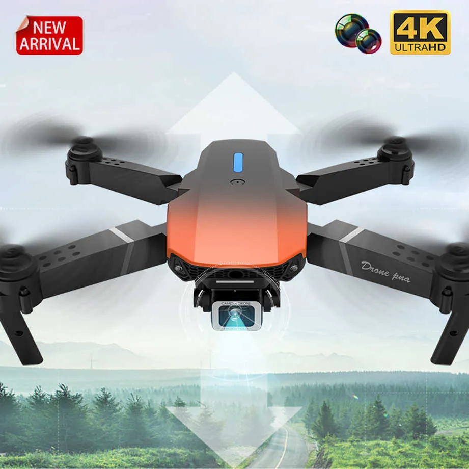 E88 Pro WIFI FPV Drone con gran angular HD 4K 1080P Cámara Altura Hold RC Quadcopter plegable Dron Juguete de regalo