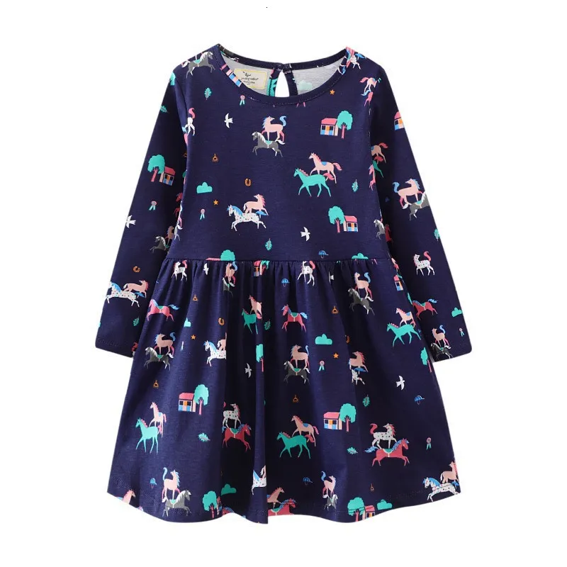 Childrens Unicorn Dress Long Sleeve Knee-Length Cotton Spandex Toddler Kids  13m-6y Spring Autumn from Dhgate Girls Dresses - price 23.99