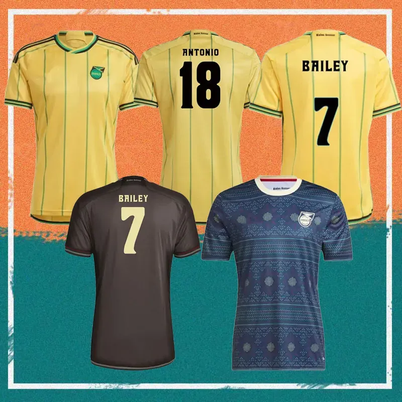 2023 Jamaica National Football Soccer Jerseys 23/24 BAILEY ANTONIO REID Shirt NICHOLSON MORRISON LOWE Men Football Uniform