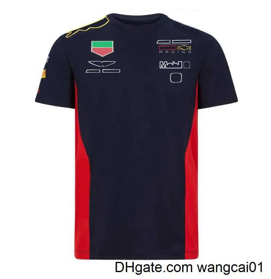 メンズTシャツオートバイアパレルF1 TシャツスリーブレーシングスーツTシャツチームスタイルチームユニフォームクイックドライと通気性のある短いTシャツカスタマイズ0406H23