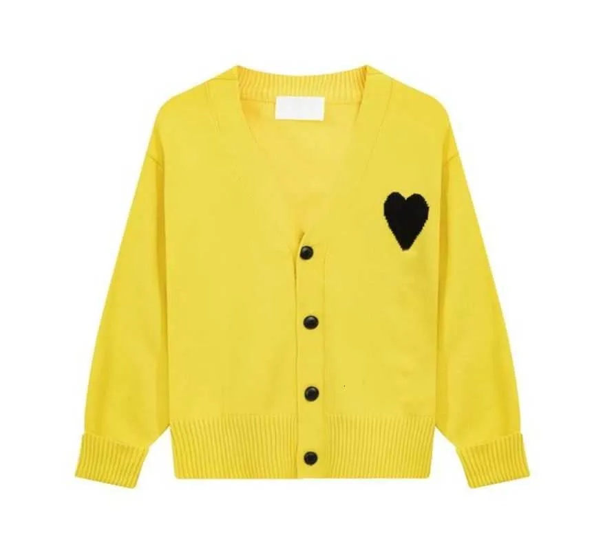 ファッショナブルなパリデザイナーメンズセーターAmis de Coeur Macaron Love Jacquard Cardigan for Men and Women Tops 7HVS