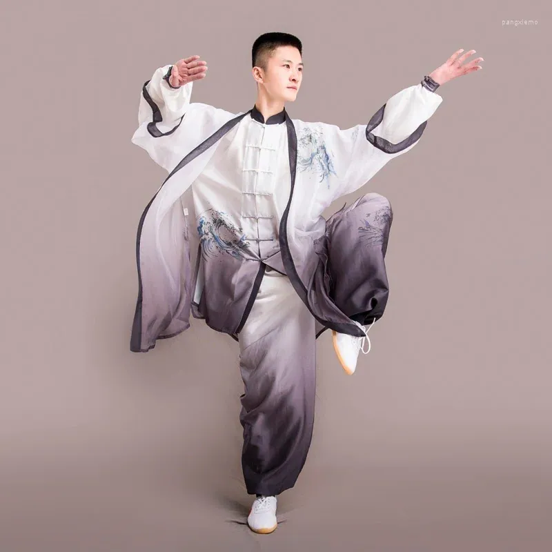 Ethnic Clothing Taichi Uniform Tai Chi Male Men Martial Arts Loose Fit Sports Sets DD1620