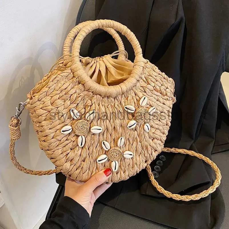 Shoulder Bags Summer Straw Sell Portable Ladies Bucket Bag Purse Totesstylishhandbagsstore