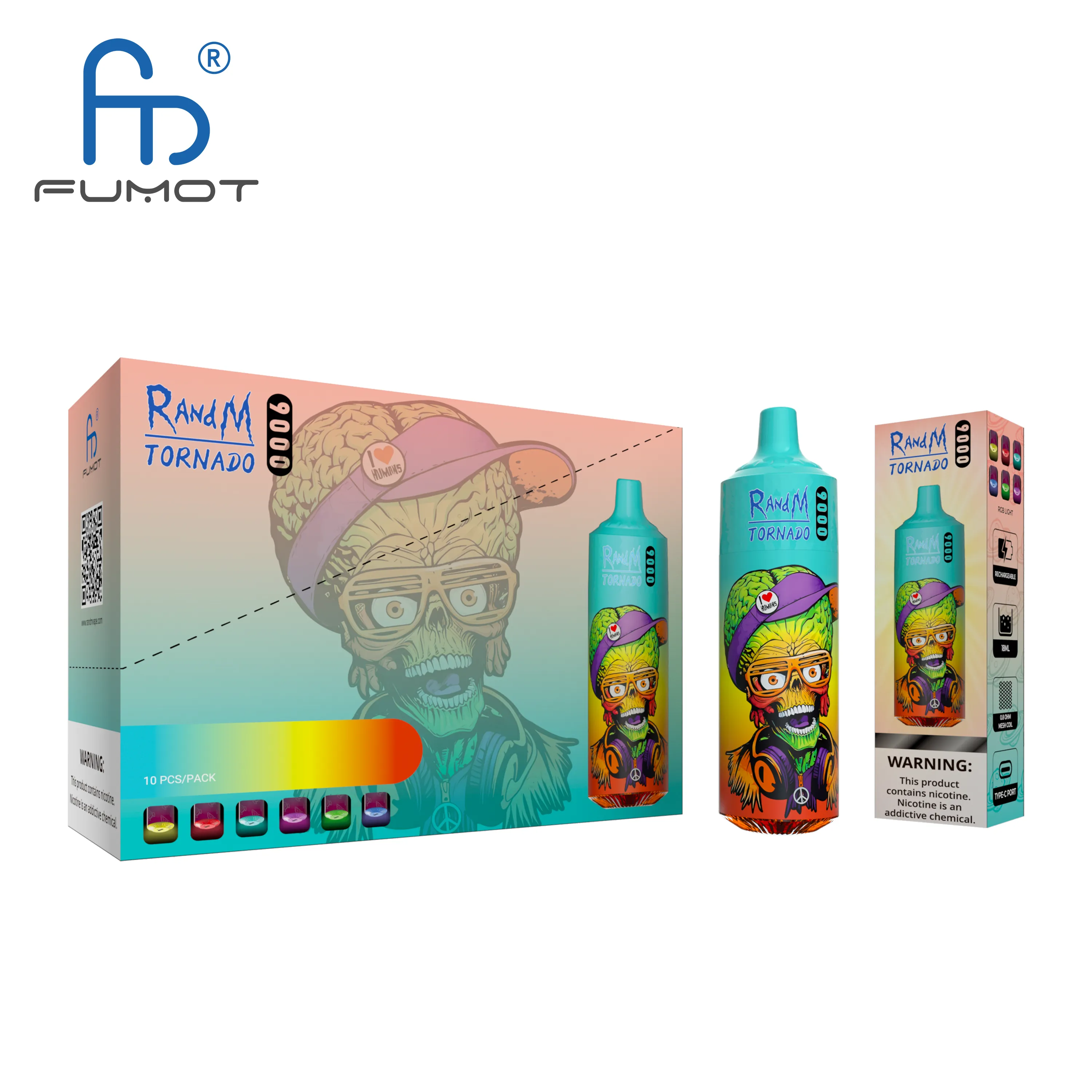 Tornado 9000 puff Sigaretta elettronica 9K Fumot Randm vape usa e getta 53 gusti disponibili