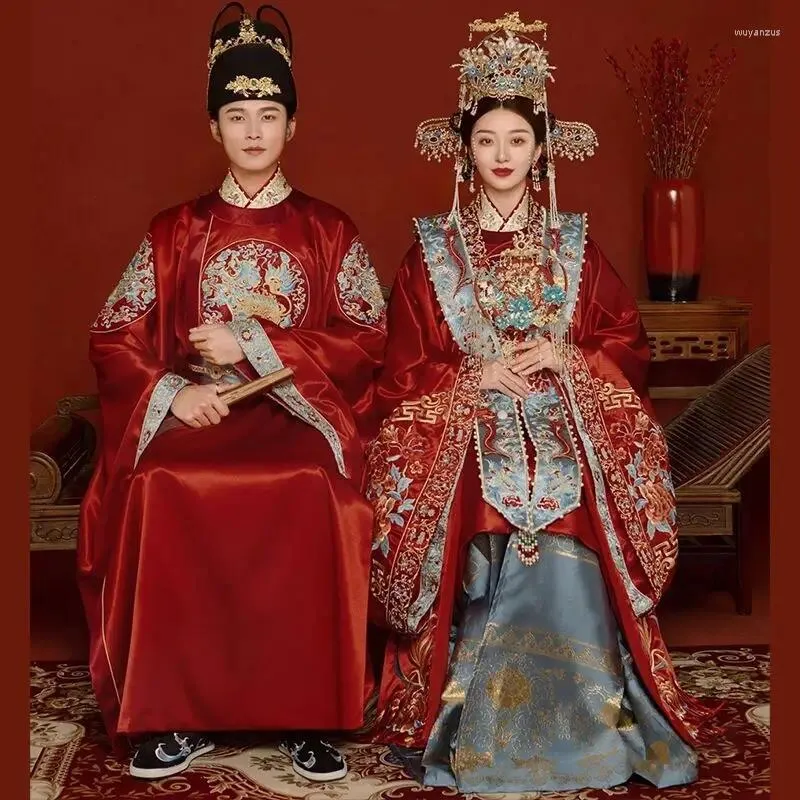 Traditional Chinese Hanfu Wedding Dresses Ethnic Suits Online For Men And Women Featuring Ancient Chinese Custumes Fengguan Xiapei And Bridal Gowns From Wuyanzus 123.91 DHgate.Com