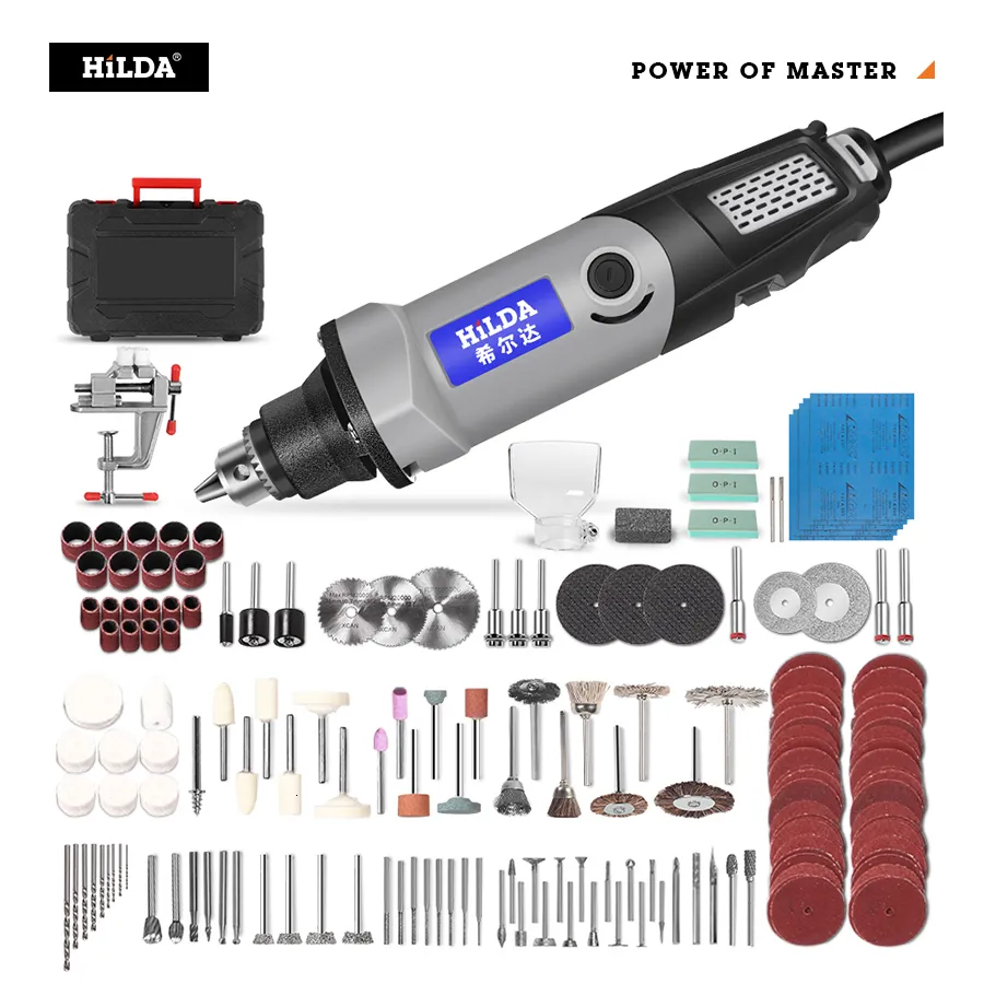 Elektrikli Matkap Hilda Mini Gravor Rotary Aracı 400W 6 Konum Araçları Öğütme Makinesi 230406