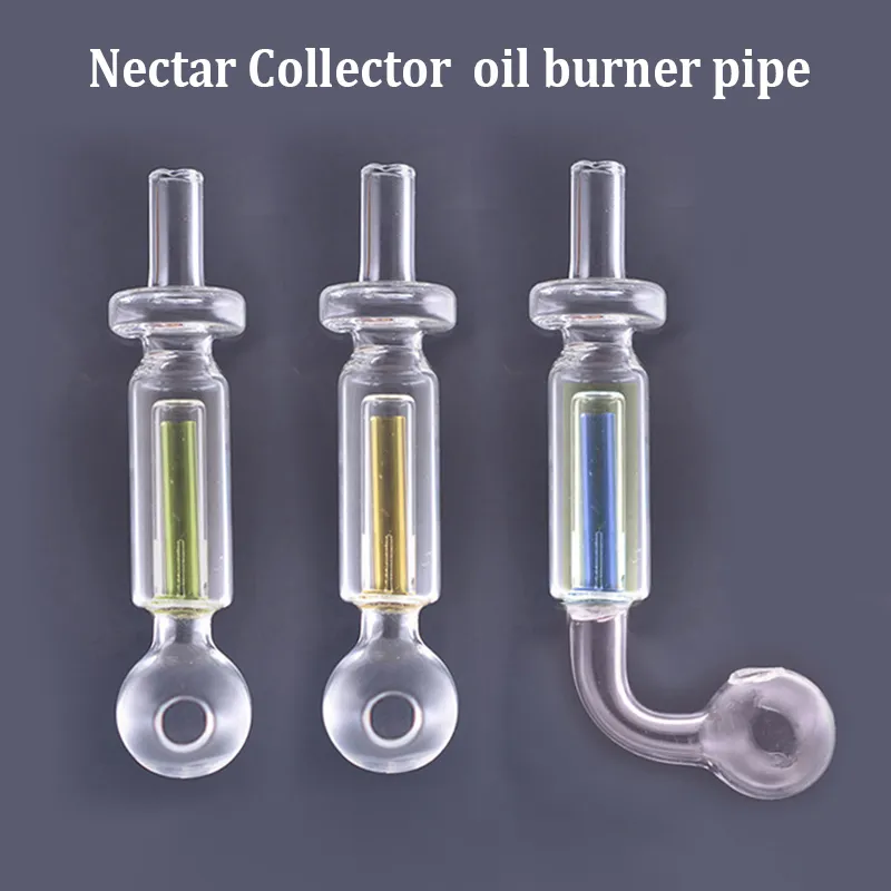 Vente chaude main fumer tuyau collecteur conception verre brûleur à mazout bong barboteur fumer tuyau d'eau avec 30mm bol d'huile moins cher