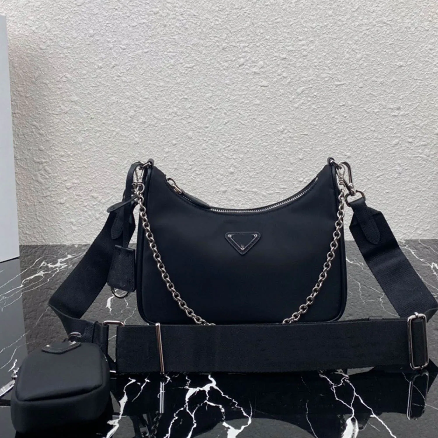 crossbody designer bags crossbody bag shoulder bag bags designer women bag luxury bag designer purse nylon bag black bag high quality fashion chain underarm bag 10a.