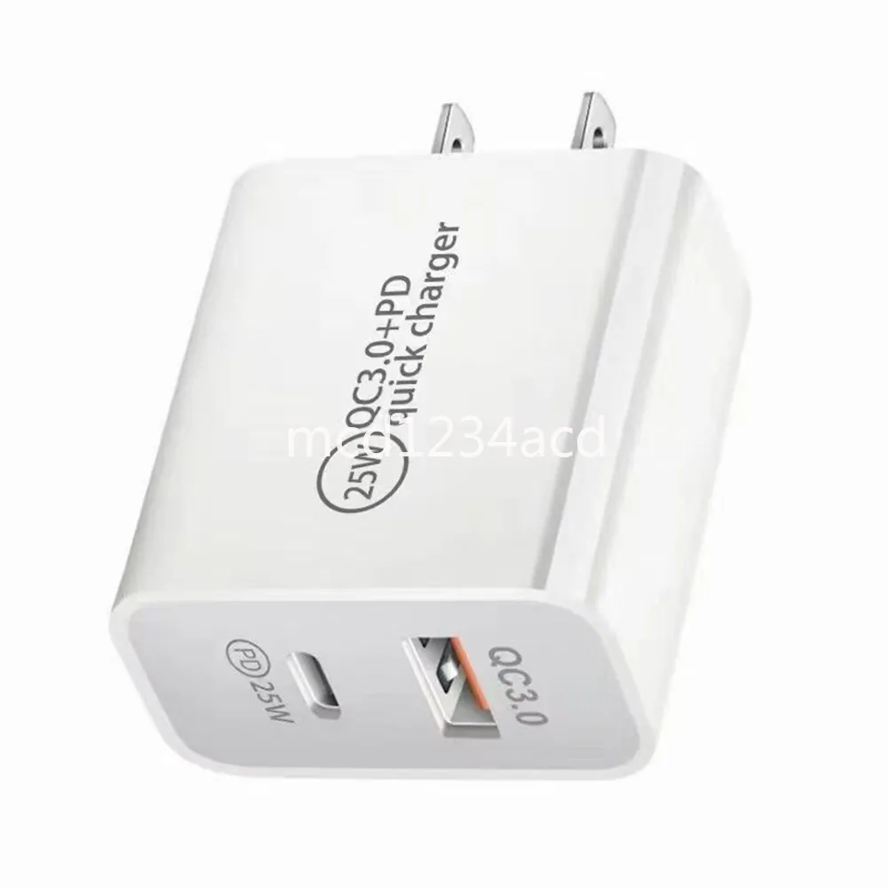 Chargeur USB C PD 25W 20W 12W, charge rapide, double Ports, adaptateurs d'alimentation muraux pour IPhone 12 13 14 15 Samsung Huawei M1