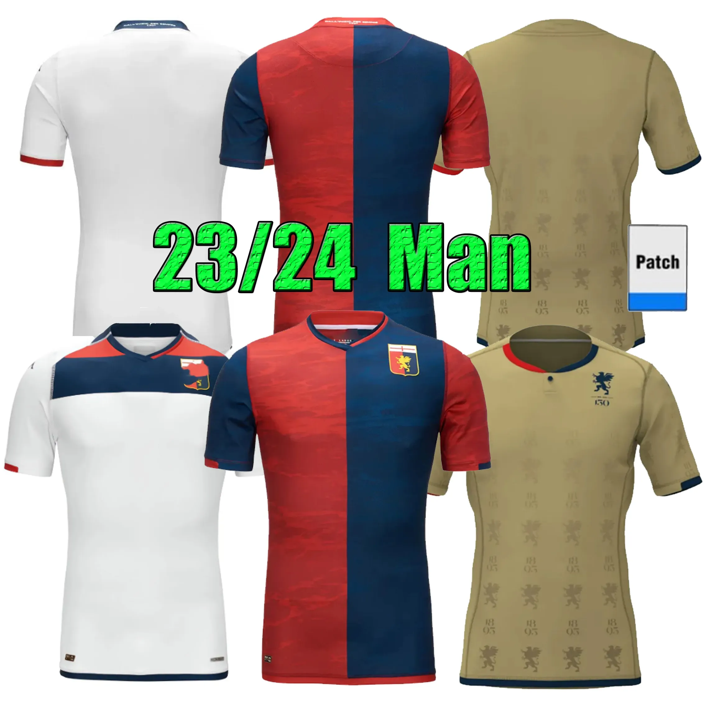 2023 2024 Génova CFC Jerseys de fútbol PUSCAS CODA EKUBAN YALCIN RETEGUI BADELJ ILSANKER STROOTMAN SABELLI PAC HEFTI Hogar lejos Tercera camiseta de fútbol para hombre