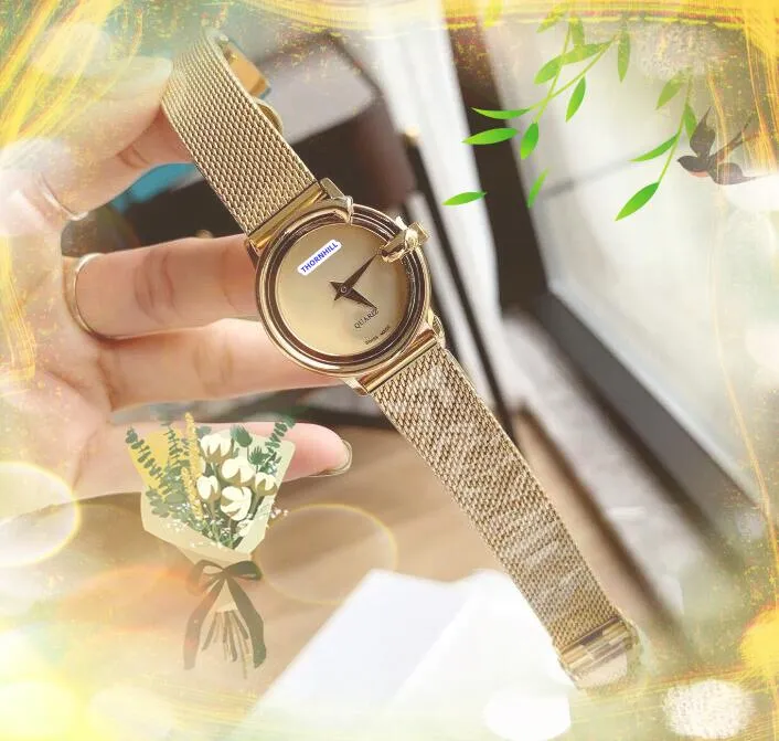 Relojes de lujo de alta calidad con esfera pequeña en forma de G, pulsera de reloj de malla de acero inoxidable para mujer, batería de cuarzo importada, reloj de pulsera resistente al agua superbrillante, regalos