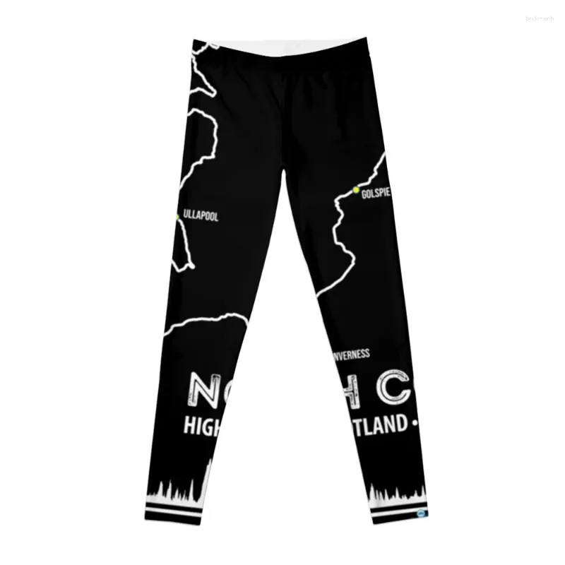 Calças Ativas NC500 North Coast 500 Scotland NC Road Leggings Leggings?Mulheres