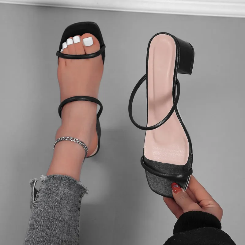 Sandales hautes chaussures respirantes talons en dentelle mode décontractée femmes femmes avec sangle