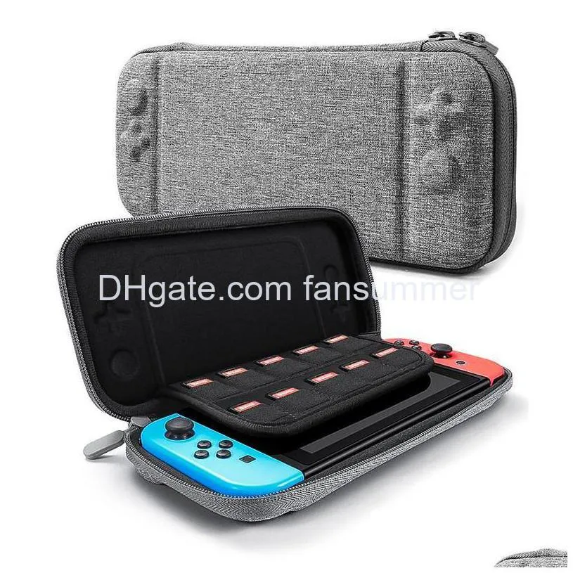 Fall täcker väskor för Nintendo Switch Console Case Hållbart spelkortlagring NS som bär fall Hard Eva Bag Shells Portable Prote DH6NU