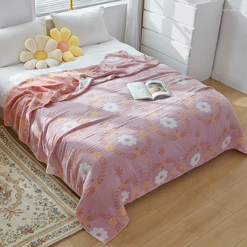 Coperte Coperta in mussola di cotone stile bohémien per divano Lenzuolo da letto Copriletto per bambini Bambini Adulti Accessori per neonati