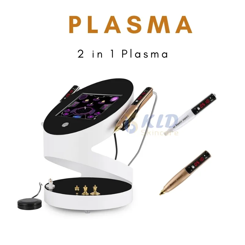 Med spa élimination des taches de rousseur stylo de levage plasma 2in1 douche à l'ozone plasma traitement des rides des yeux appareil éclaircissant pour la peau