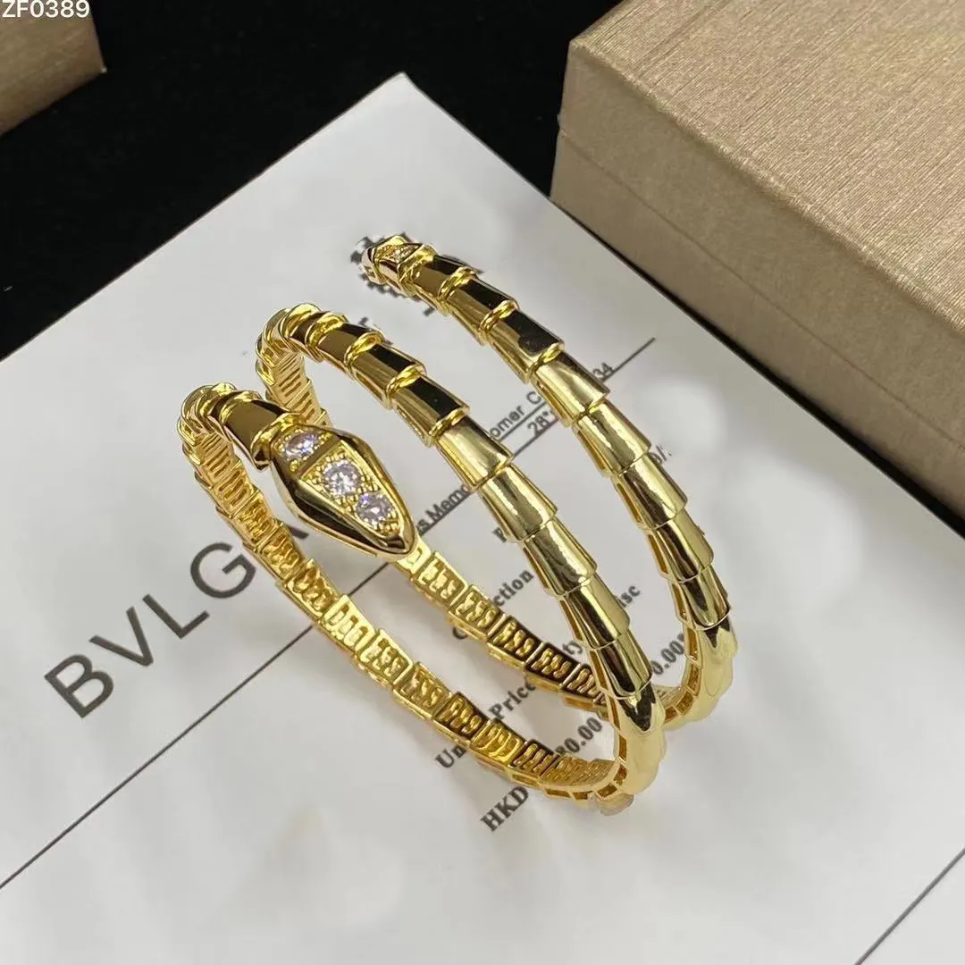 Sanke Designer Bracelet Gold Bangle Jewelry Jewelry Woman 18k Rose Gold Silver Plaged Diamond Cuff Buclets Jewelrys Girl Girl Man Paty Holiday Gift