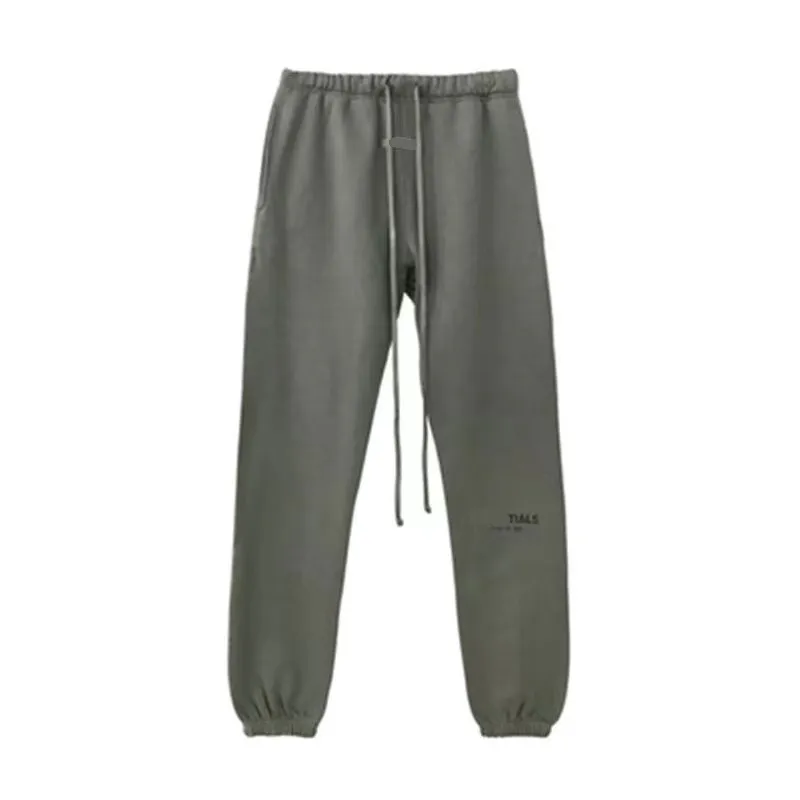 New sweatpants * Double thread ESSESS flocking letter loose plus fleece casual sweatpants trendS-XL