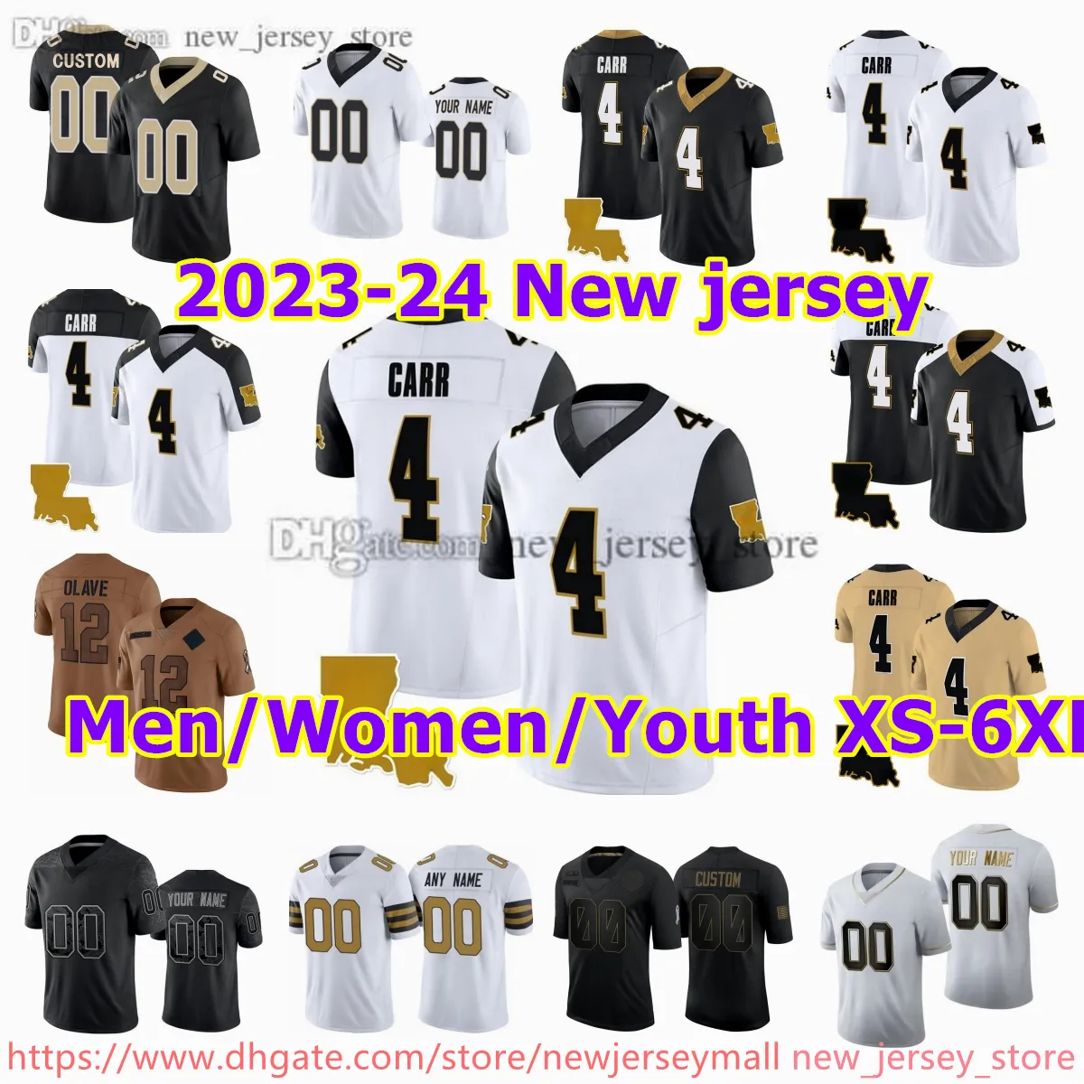 Anpassad S-6XL DIY NCAA Football Jersey Stitched 41 Alvinkamara 13 Michaelthomas 23 Marshonlattimore 7 Taysomhill 2 Jameiswinston 56 Demariodavis Jerseys