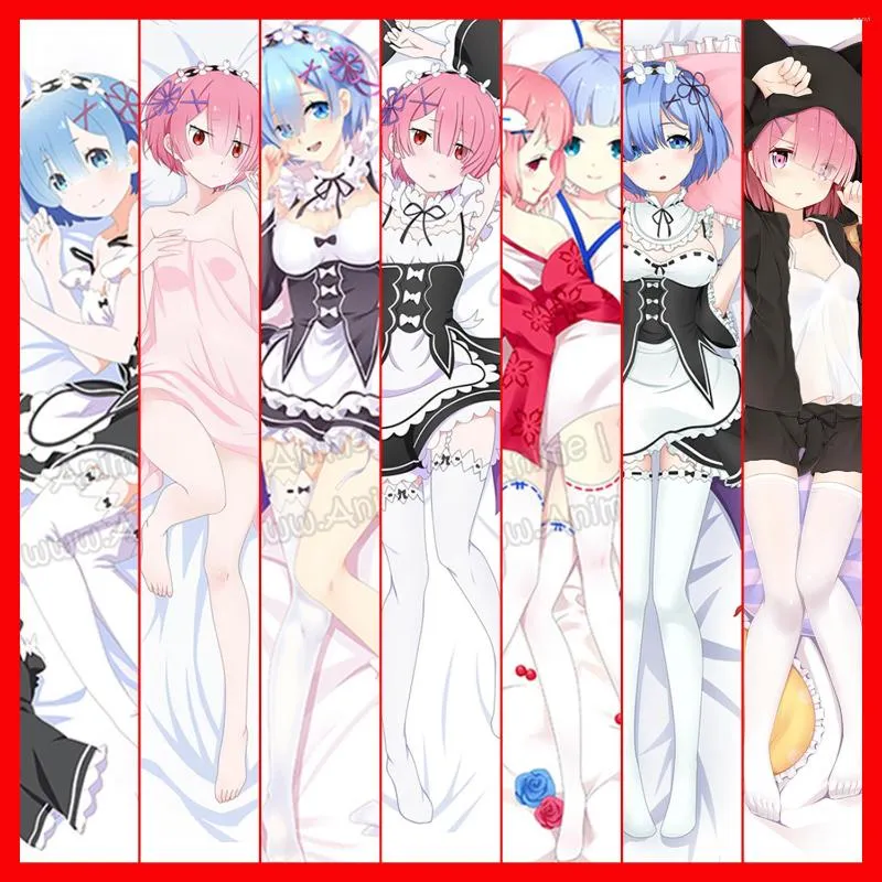 Pillow Case Hobby Express Anime Dakimakura Japanese Otaku Waifu Hugging Body Cover Ram Rem Re Zero