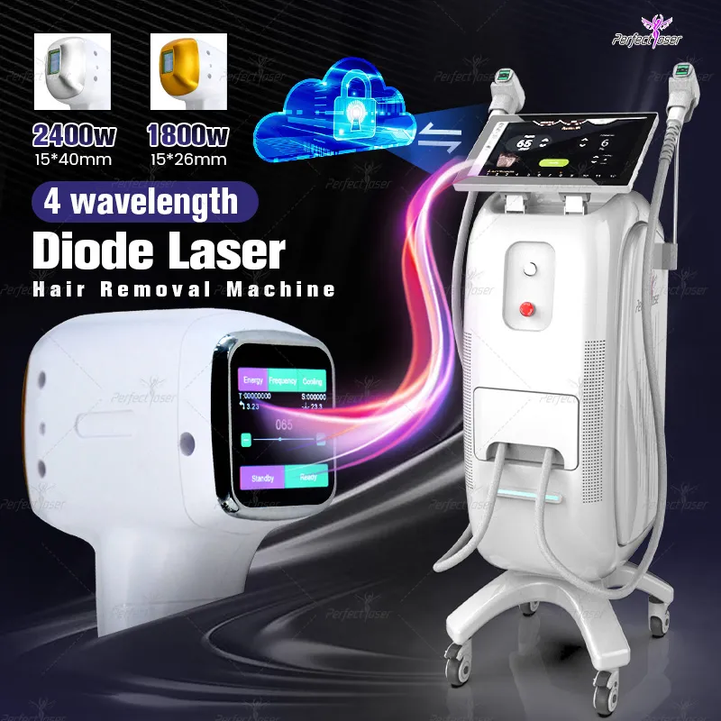 Équipement vertical d'épilation au Laser à Diode 808, 808nm, 755nm, 1064nm, 4 longueurs d'onde, Machine de blanchiment de la peau du visage avec CE FDA