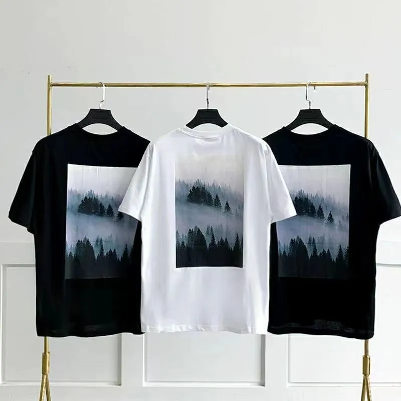 Высококачественные мужские футболки дизайнер Fog короткая мужская футболка мод