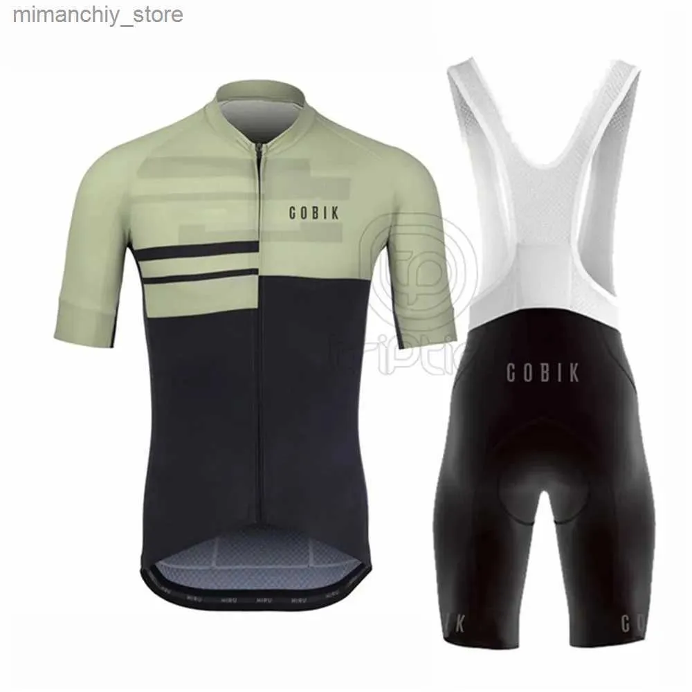 Jersey Cycling Sets Cobik Cycling Men Team Bike Mundur Summer Cycling Jersey Quick Dry MTB Cycling Shirt Maillot Ropa Ciclismo Cycling Set Q231107