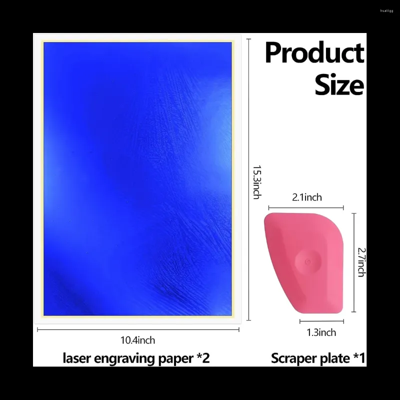 Laser Engraving Marking Color Paper,2PCS Blue Marking Paper,15.3X10.4Inch Laser  Engraving Paper for Fiber Laser Marking 